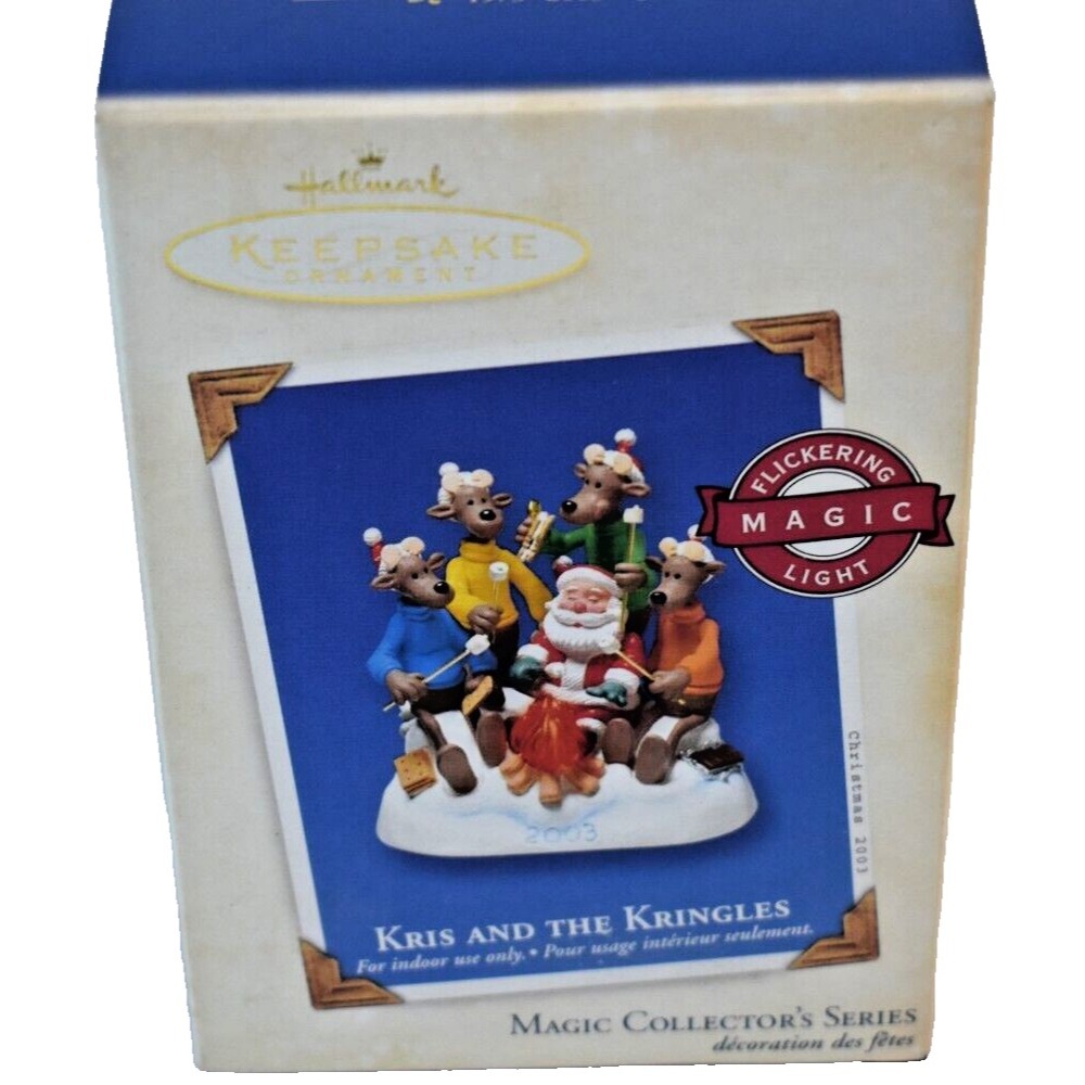 Hallmark Keepsake Kris & The Kringles 2003 Flickering Light Ornament #3 Campfire